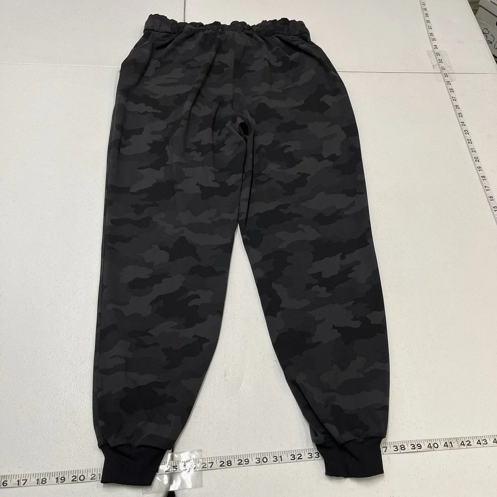 Lululemon Dance Studio Joggers Black Camo Full Length Mid Rise Size 10 Athletic